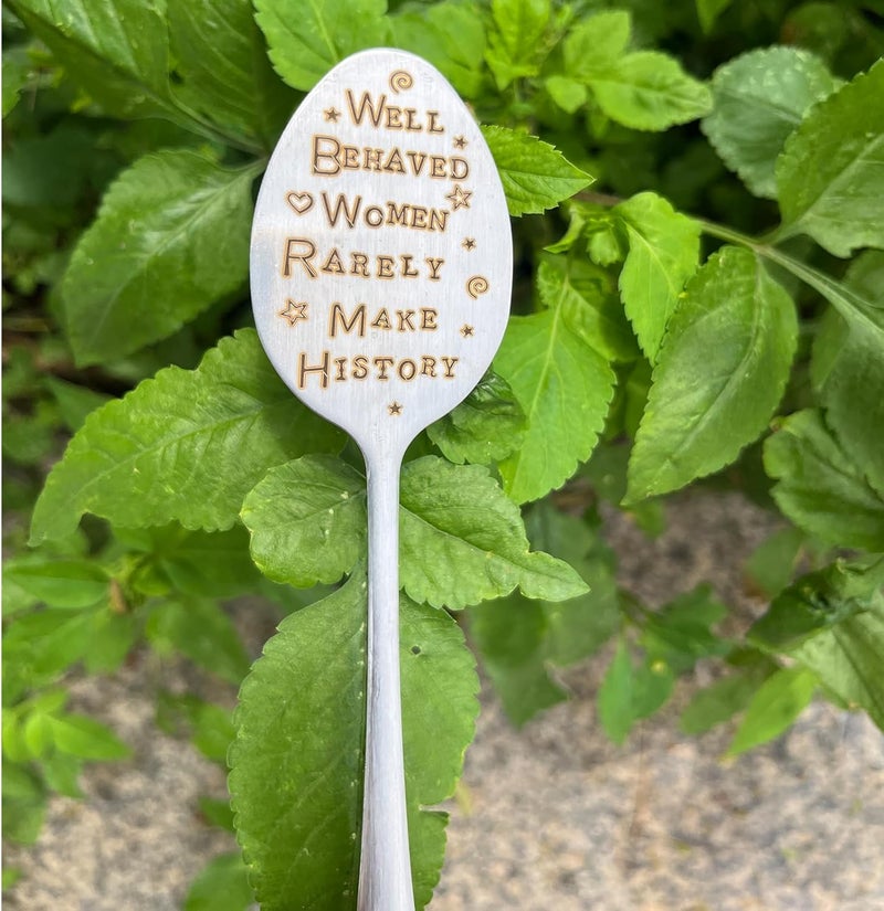 PLWalker Garden Plant Marker Friendship Gift for Women Gardeners, Plant Stake Label Sign Tag Gardening Gifts for Woman Plant Lovers, Metal Garden Decoration (Make History) - Image 3